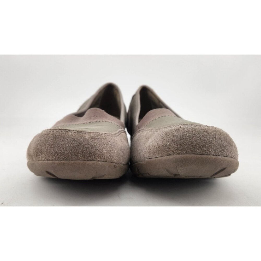 Skechers Women's Size 9.5 Slip On Taupe Leather Casual Comfort Low Top Shoes - Picture 2 of 11